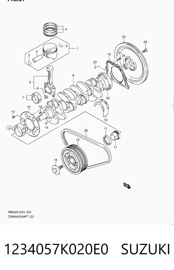  1234057K020E0 Suzuki