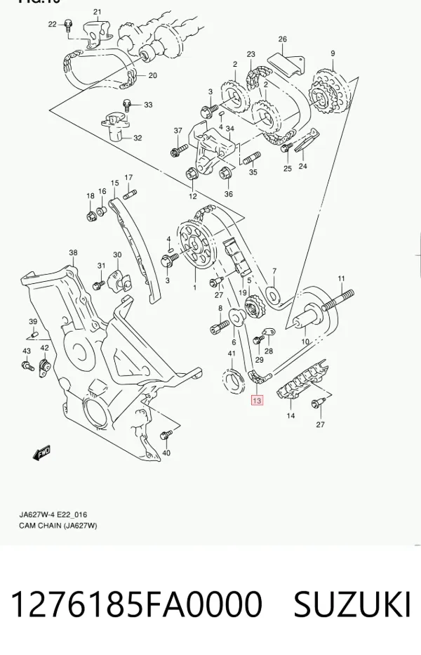 Цепь ГРМ 1276185FA0000 Suzuki