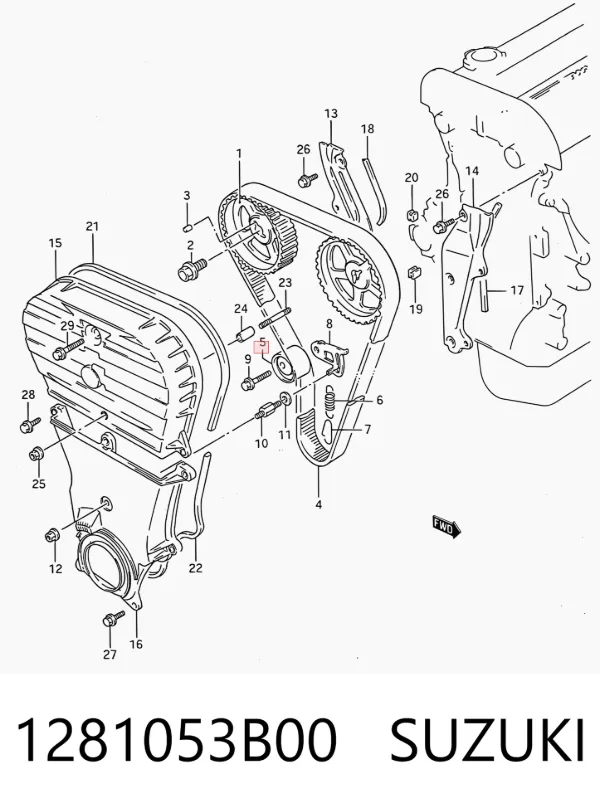Ролик ГРМ 1281053B00 Suzuki