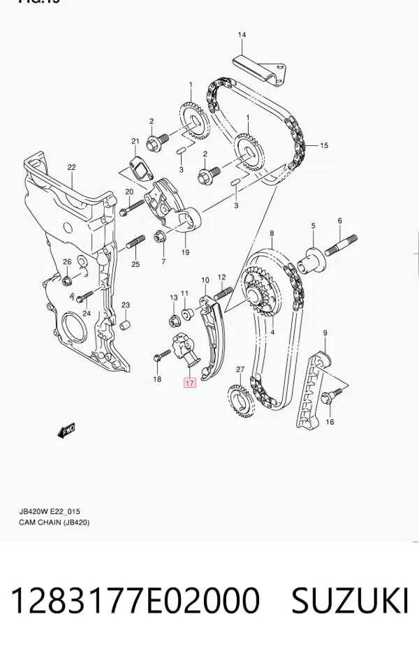 Натяжитель цепи ГРМ 1283177E02000 Suzuki