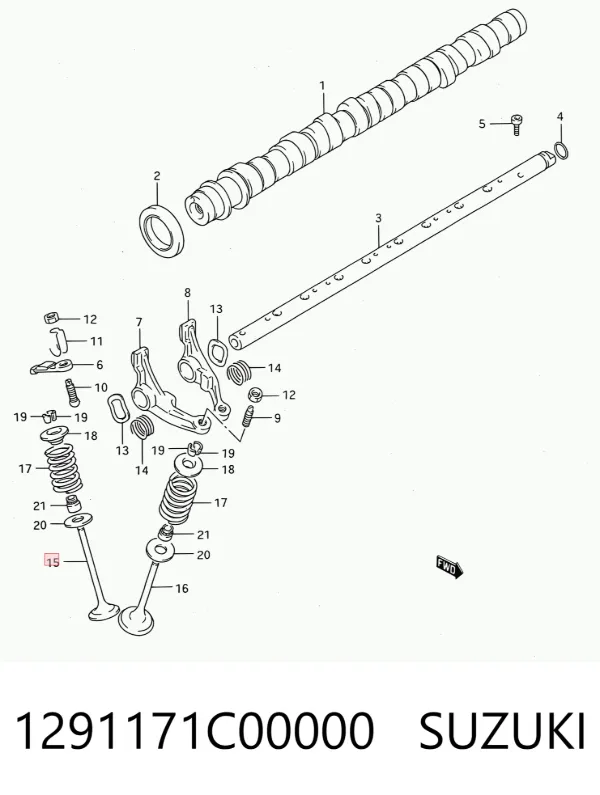 Впускной клапан 1291171C00000 Suzuki