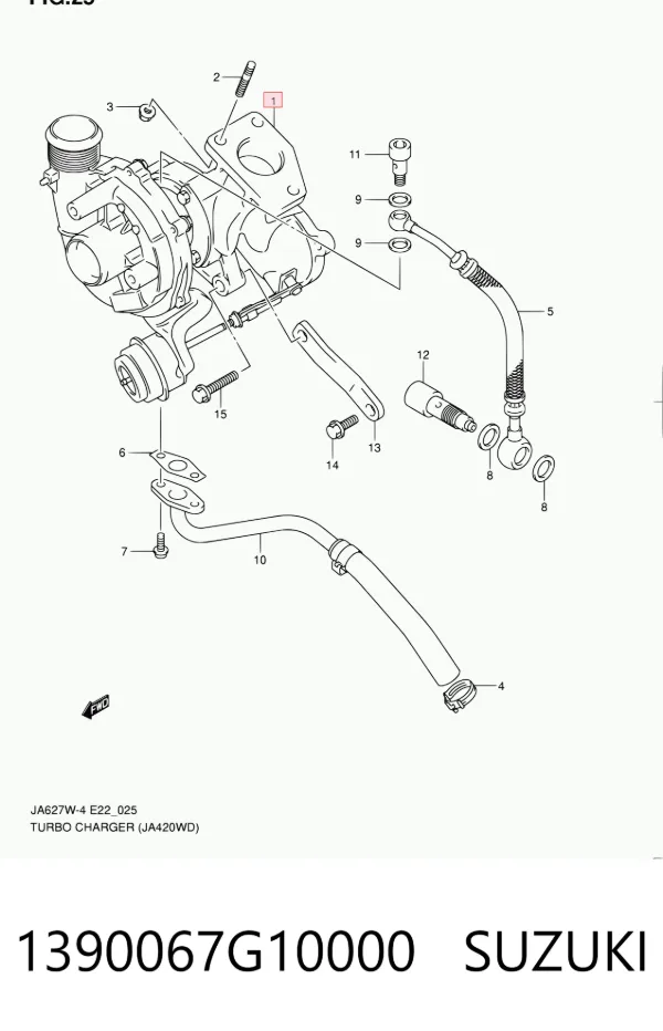 Турбина 1390067G10000 Suzuki