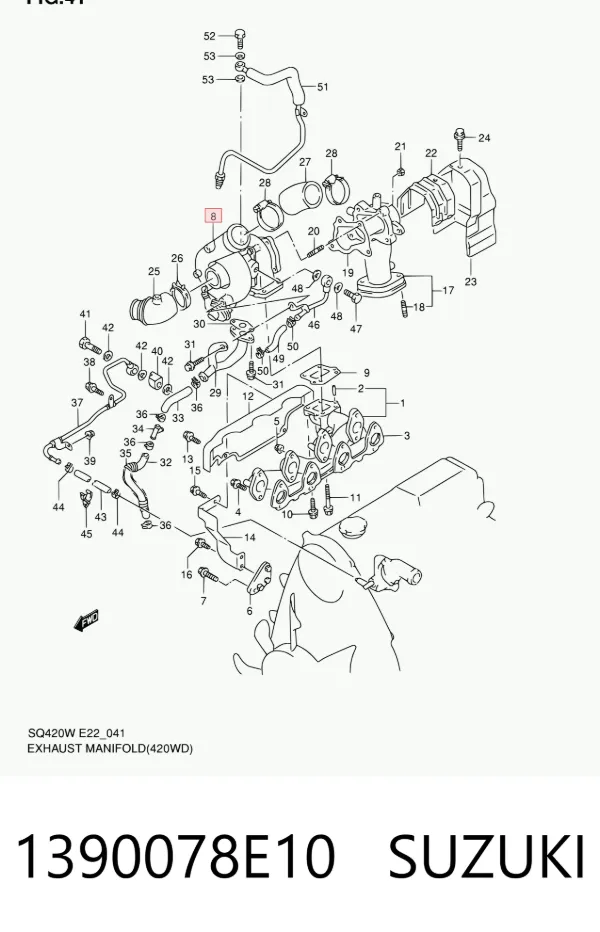 Турбина 1390078E10 Suzuki