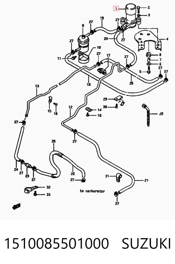 Магистральный бензонасос 1510085501000 Suzuki