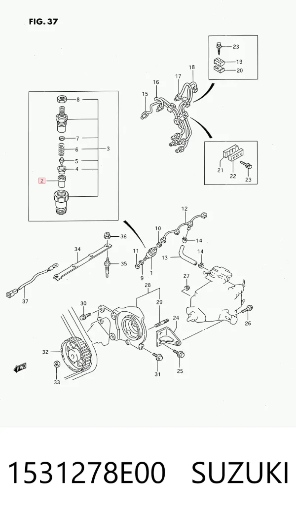 Распылитель форсунки 1531278E00 Suzuki