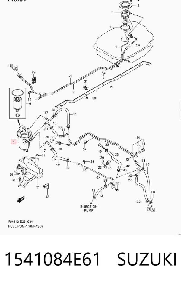 Корпус топливного фильтра 1541084E61 Suzuki