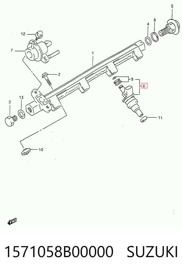 Топливные форсунки 1571058B00000 Suzuki