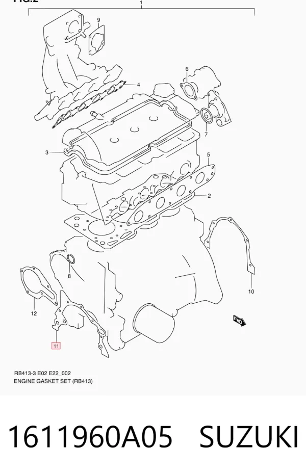  1611960A05 Suzuki
