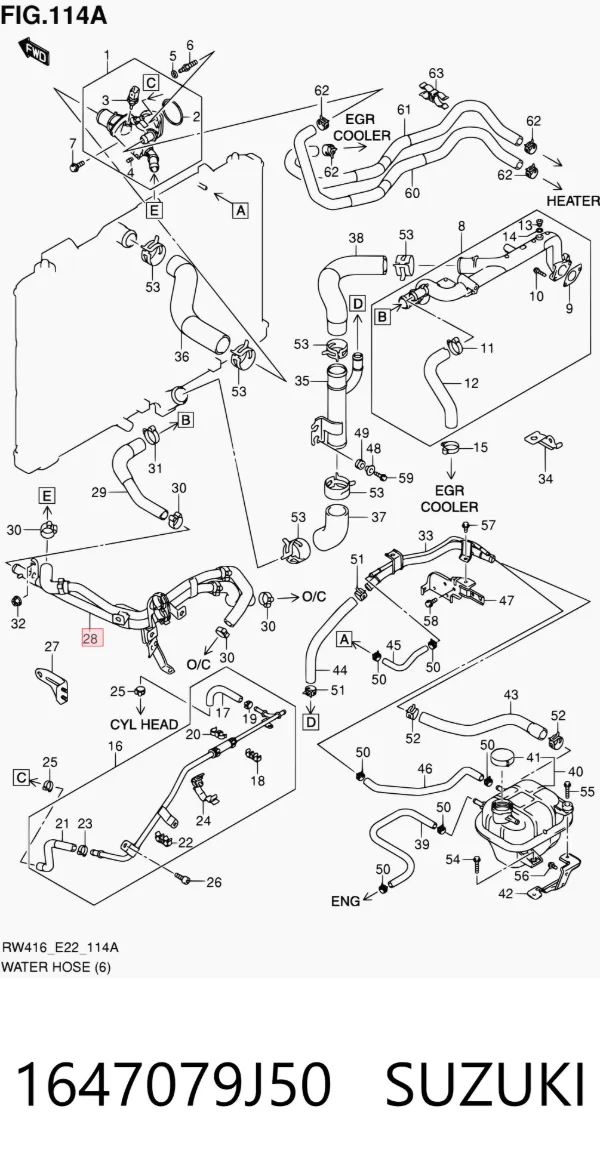  1647079J50 Suzuki