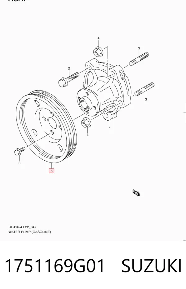 Шкив помпы Suzuki Swift III