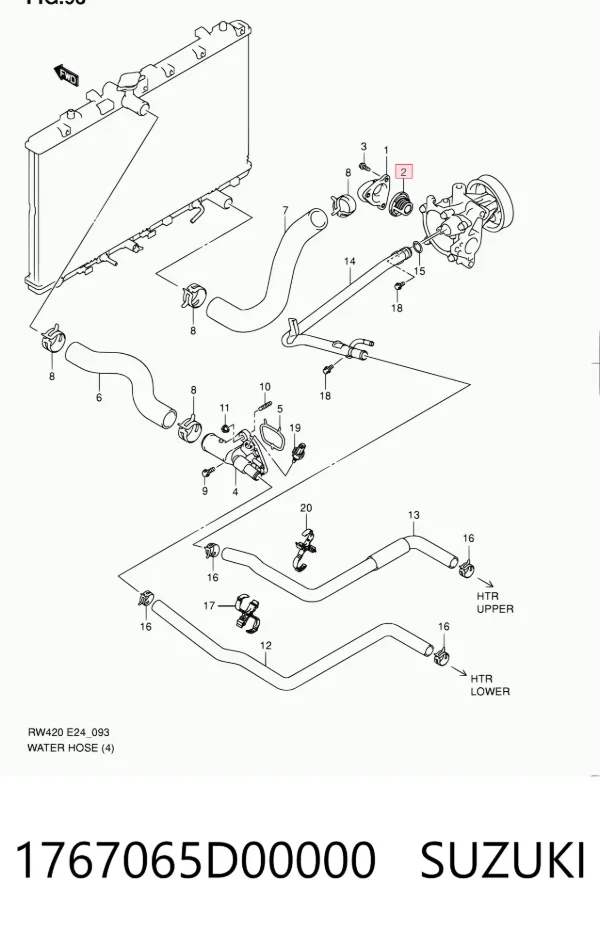 Термостат 1767065D00000 Suzuki
