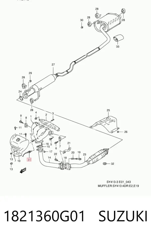 Лямбда зонд 1821360G01 Suzuki