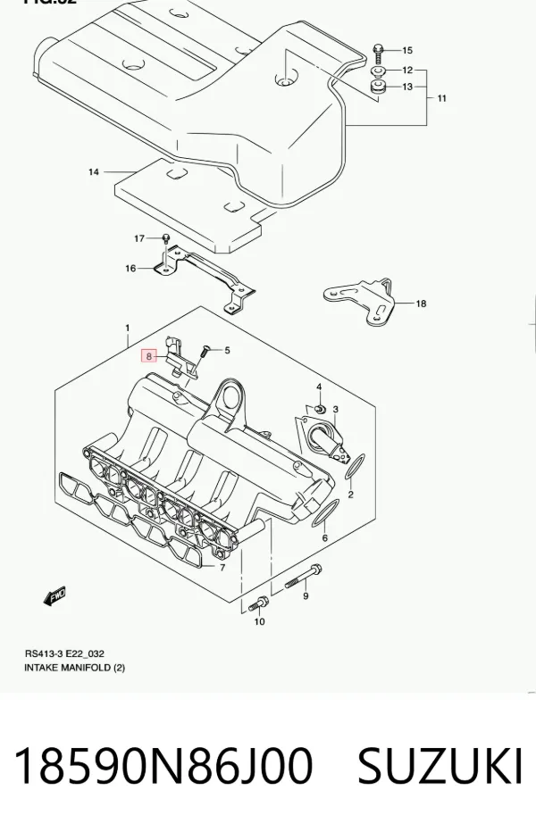 Датчик абсолютного давления 18590N86J00 Suzuki