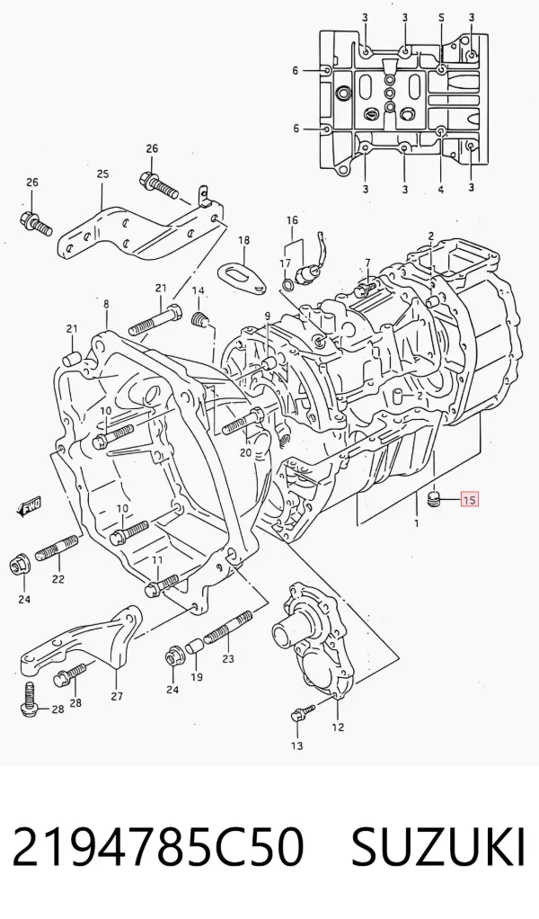 Пробка поддона двигателя 2194785C50 Suzuki