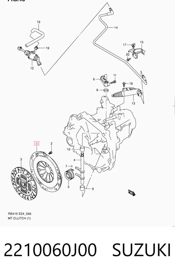 Корзина сцепления 2210060J00 Suzuki