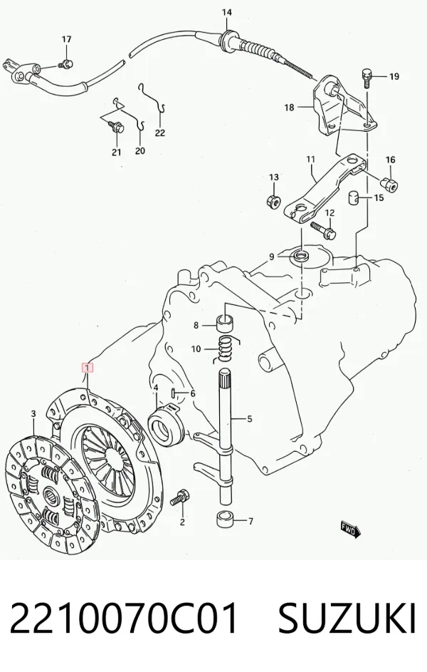 Корзина сцепления 2210070C01 Suzuki
