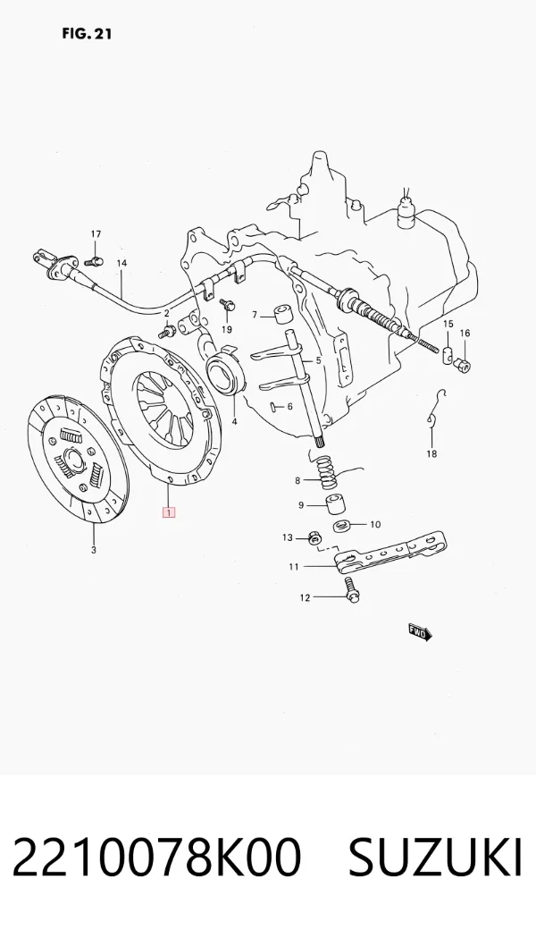 Корзина сцепления 2210078K00 Suzuki