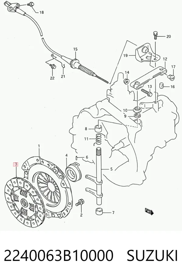 Диск сцепления 2240063B10000 Suzuki