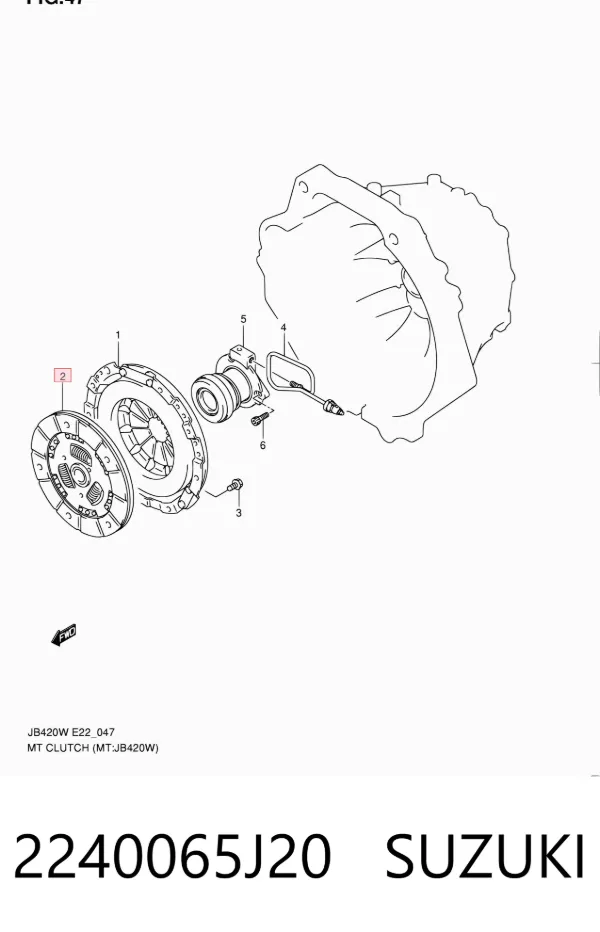 Диск сцепления 2240065J20 Suzuki