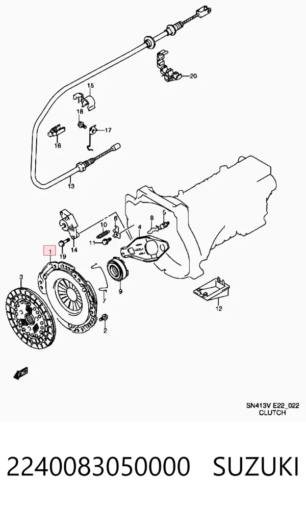 Диск сцепления 2240083050000 Suzuki