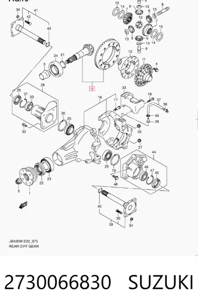 Главная пара (дифференциала) переднего моста SUZUKI 2730066830