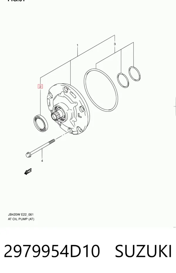 Сальник масляного насоса АКПП 2979954D10 Suzuki