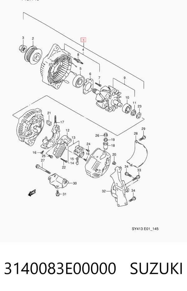 Генератор 3140083E00000 Suzuki