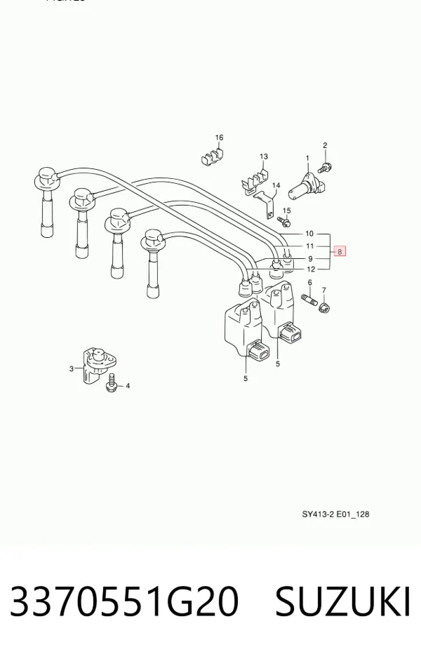 Высоковольтные провода 3370551G20 Suzuki