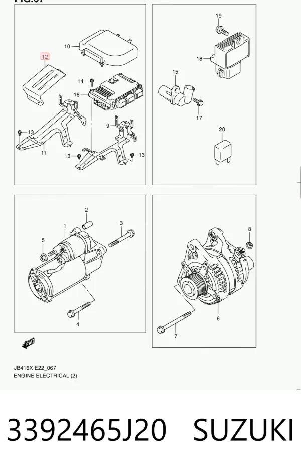  3392465J20 Suzuki