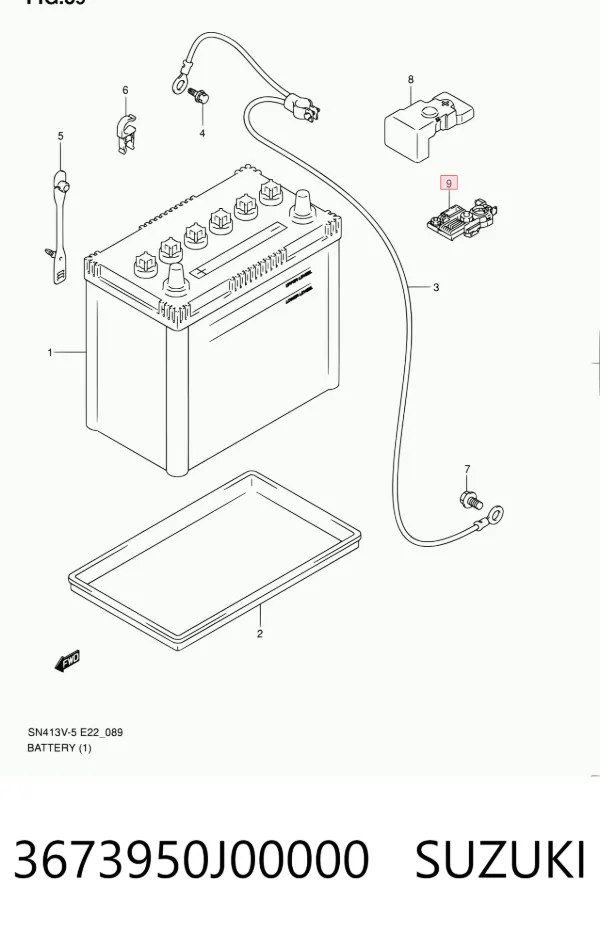 Аккумулятор 3673950J00000 Suzuki