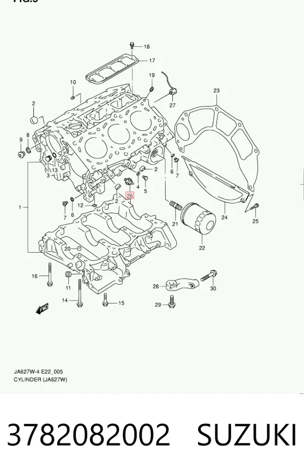 Датчик давления масла 3782082002 Suzuki