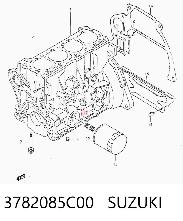 Датчик давления масла 3782085C00 Suzuki