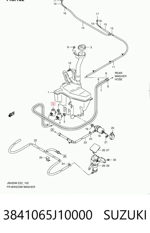 Насос заднего омывателя 3841065J10000 Suzuki