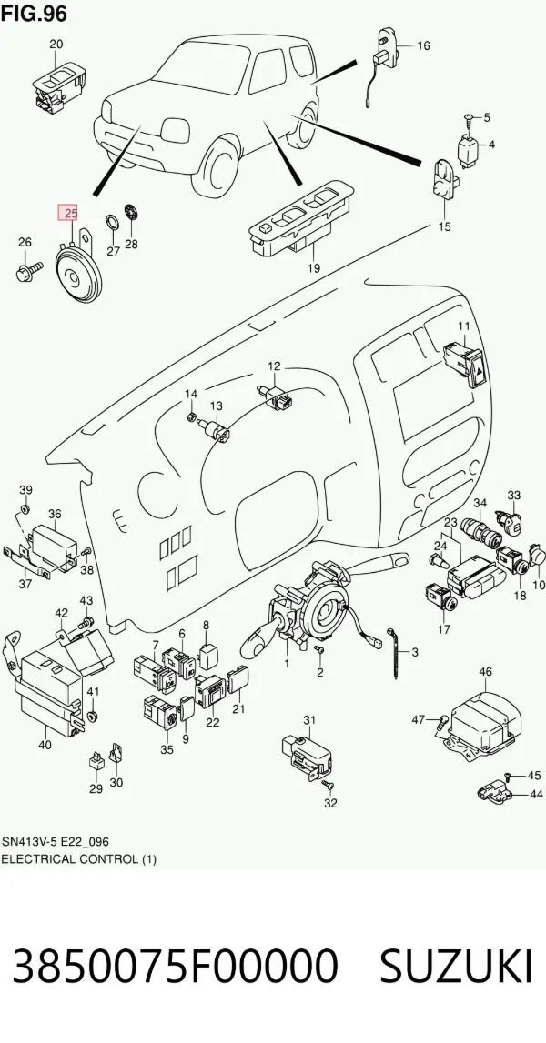  3850075F00000 Suzuki