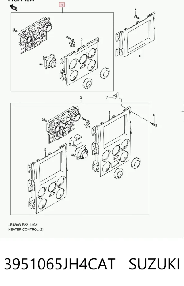 Блок управления кондиционером 3951065JH4CAT Suzuki