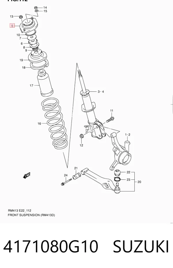 Опора переднего амортизатора 4171080G10 Suzuki