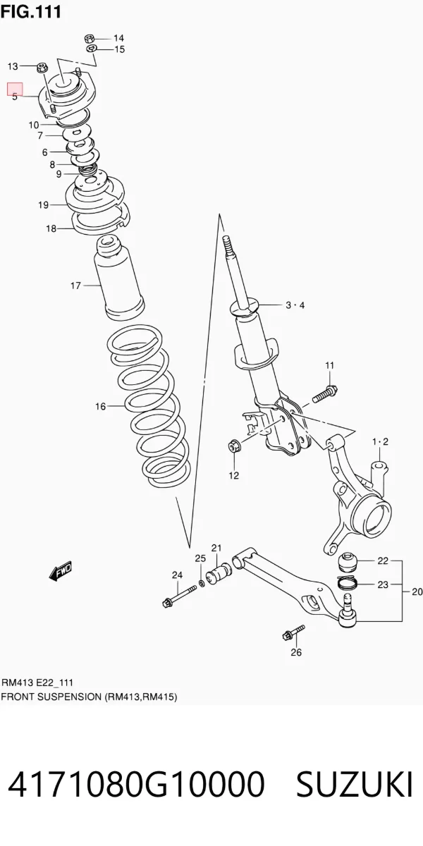 Опора переднего амортизатора 4171080G10000 Suzuki