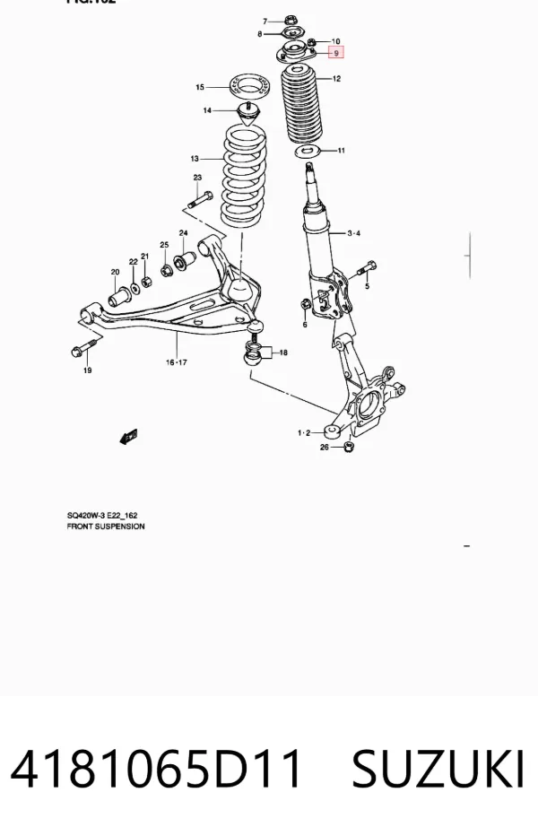 Опора переднего амортизатора 4181065D11 Suzuki