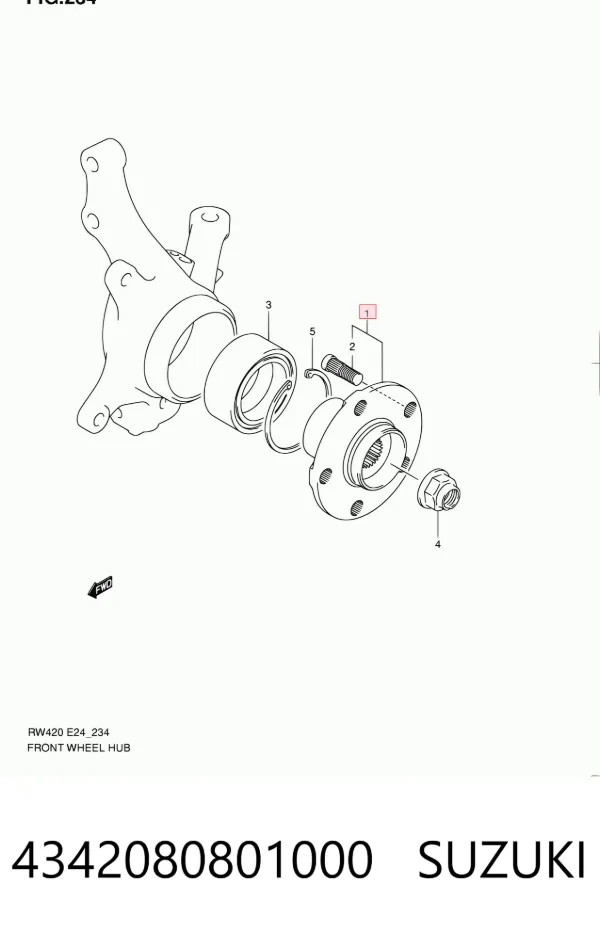 Передняя ступица 4342080801000 Suzuki