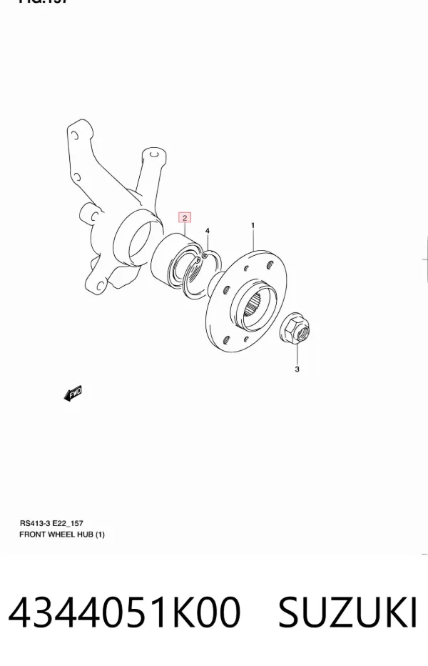 Подшипник ступицы 4344051K00 Suzuki