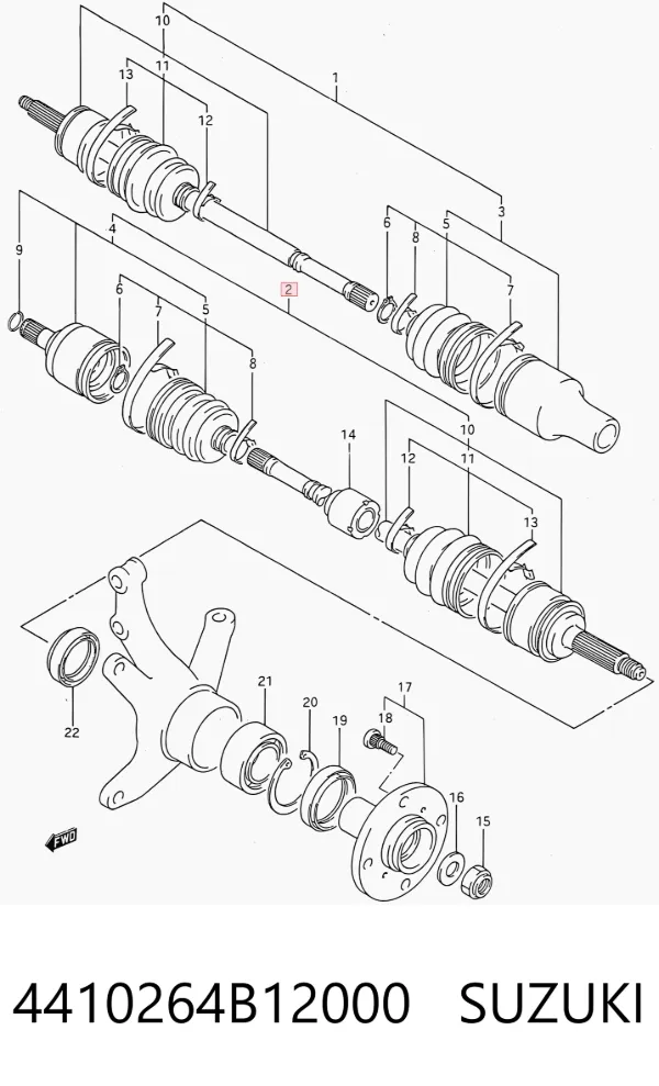 ШРУС наружный передний 4410264B12000 Suzuki
