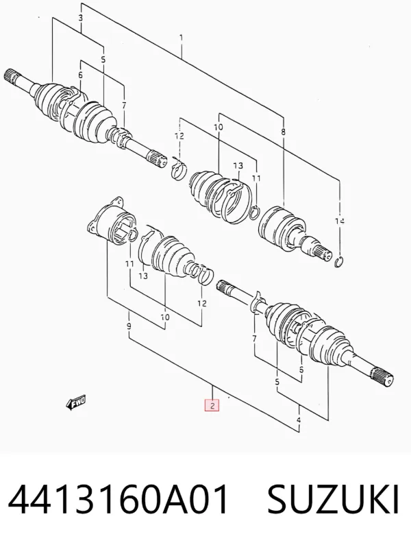 ШРУС наружный передний 4413160A01 Suzuki