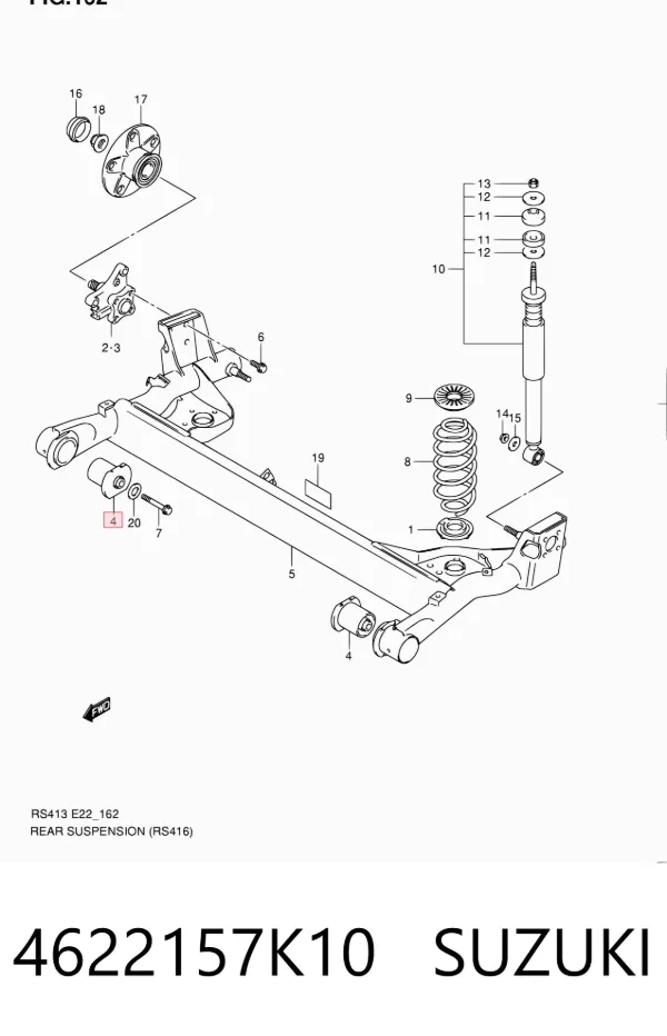Подрамник задний 4622157K10 Suzuki