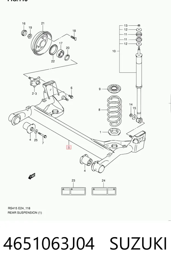 Подрамник задний 4651063J04 Suzuki