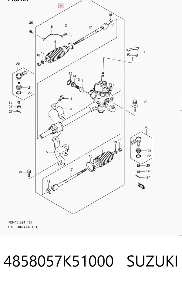 Рулевая рейка 4858057K51000 Suzuki