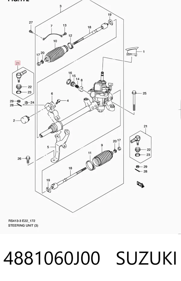 Рулевой наконечник 4881060J00 Suzuki