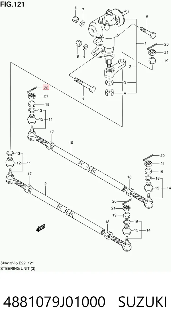 Рулевой наконечник 4881079J01000 Suzuki