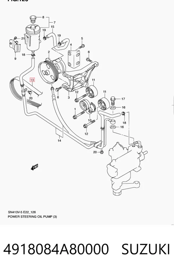 Ремень генератора 4918084A80000 Suzuki