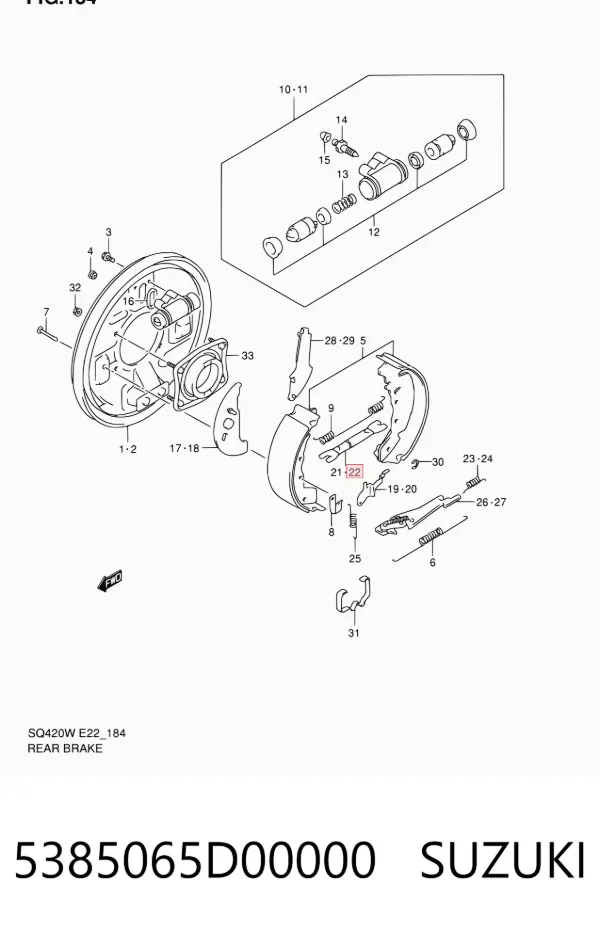 Скоба-растяжка тормозного барабана 5385065D00000 Suzuki