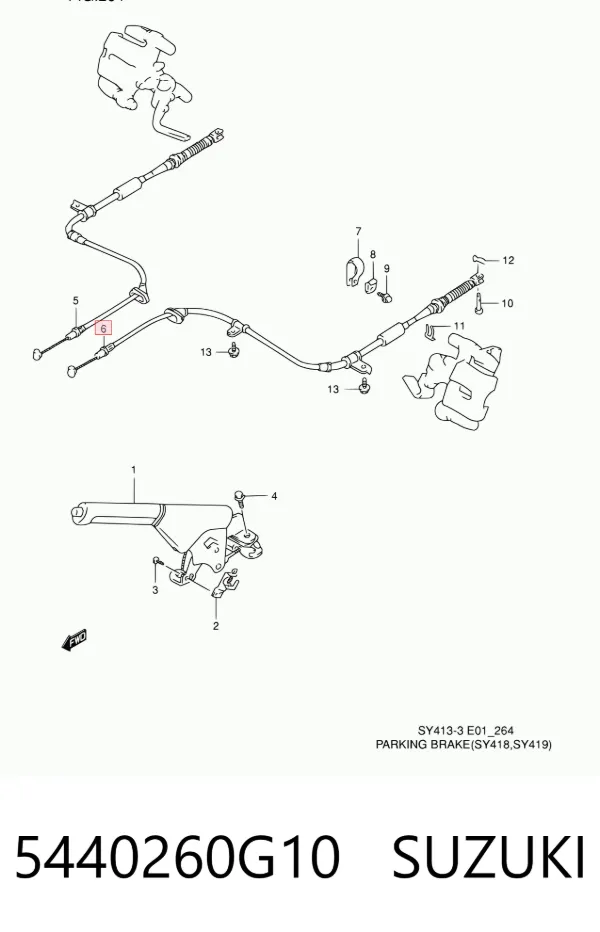 Трос ручника 5440260G10 Suzuki